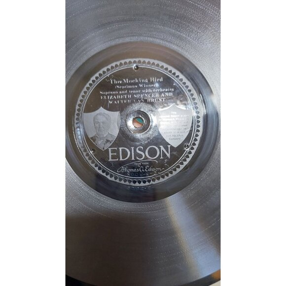 Edison Diamond Disc Record 80082 The Mocking Bird & Afterwards Soprano & Tenor - Picture 1 of 7